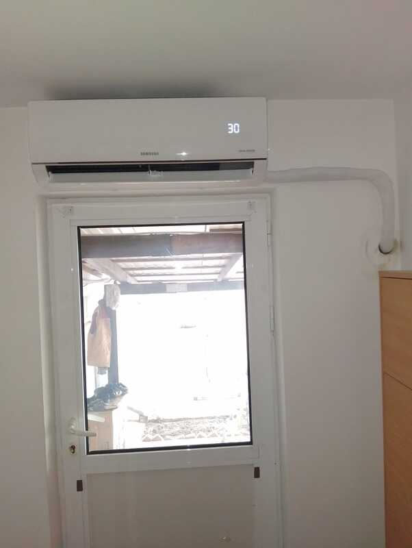 Montaj aer condiționat Samsung Digital Inverter la domiciliul clientului.